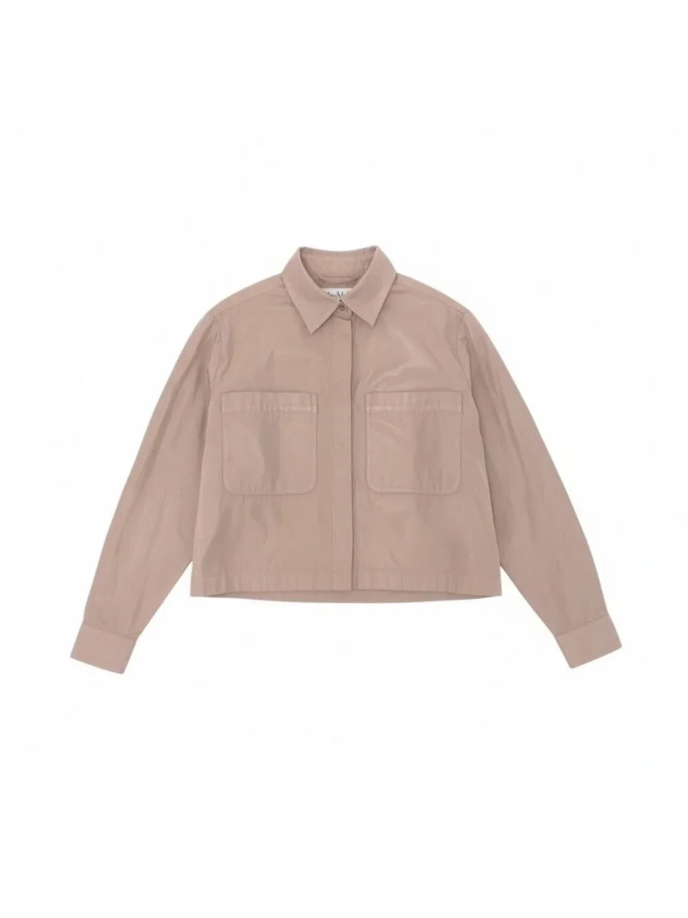 Max Mara Cropped Jacket Long Sleeve Shirt Chest Width Loose 40 Pink